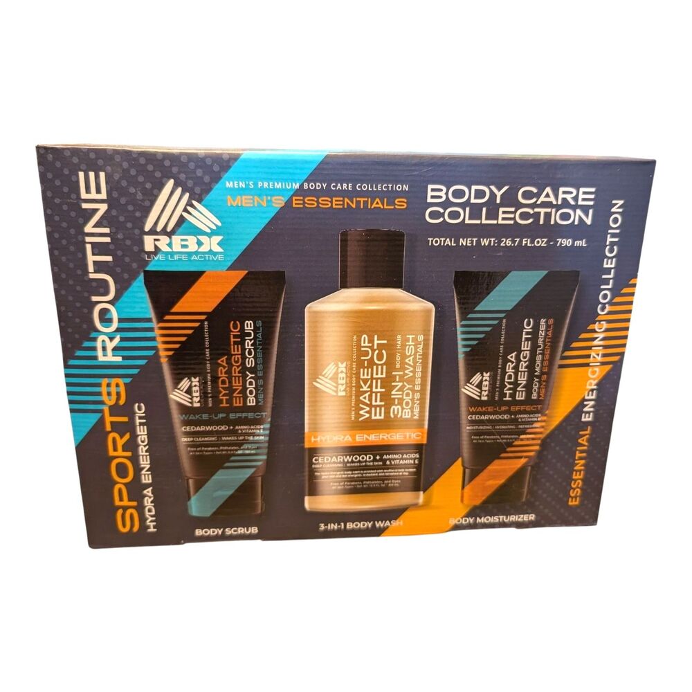 RBX Relaxing Body Care Collection For Men 3 Piece Set New